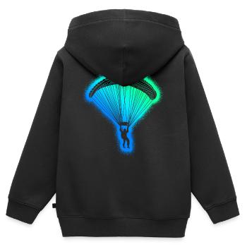 Parapente Parapente Hommes Parapente Parapente - Sweat Premium à capuche zippé enfant bio - noir - Dos - AI Model Kid Male (0cm)