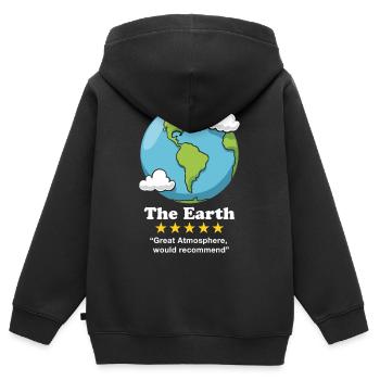 La Terre - Sweat Premium à capuche zippé enfant bio - noir - Dos - AI Model Kid Male (0cm)