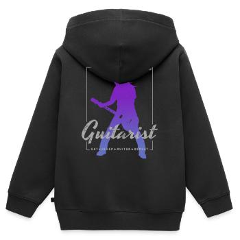 Guitarist Design Born To Be Guitarist for Musicians - Kids Premium Organic Zip-up Hoodie - black - Back - AI Model Kid Male (0cm)
