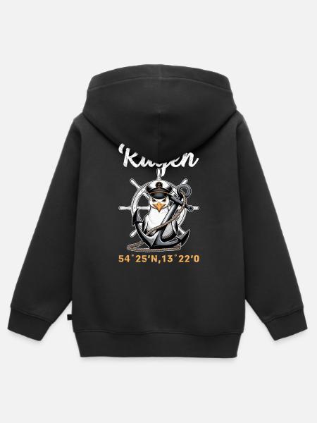 INSEL RÜGEN OSTSEE Rügen Urlaub Lustiges - Kinder Premium Organic Zip Hoodie - Schwarz
