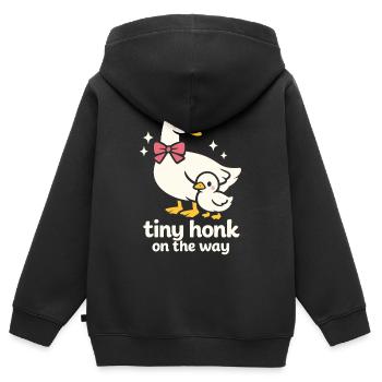 Petit Klaxon - Sweat Premium à capuche zippé enfant bio - noir - Dos - AI Model Kid Male (0cm)