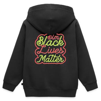 Black Lives Matter Bürgerrechtsgleichstellungsbewegung - Kinder Premium Organic Zip Hoodie - Schwarz - Hinten - AI Model Kid Male (0cm)