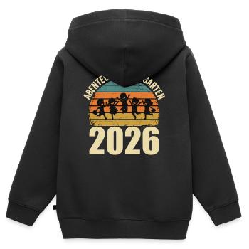 Kindergarten 2026 Kita Start - Kinder Premium Organic Zip Hoodie - Schwarz - Hinten - AI Model Kid Male (0cm)