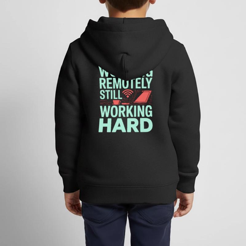 Remote Developer Working Remotely Web Programmer Kinder Premium Organic Zip Hoodie