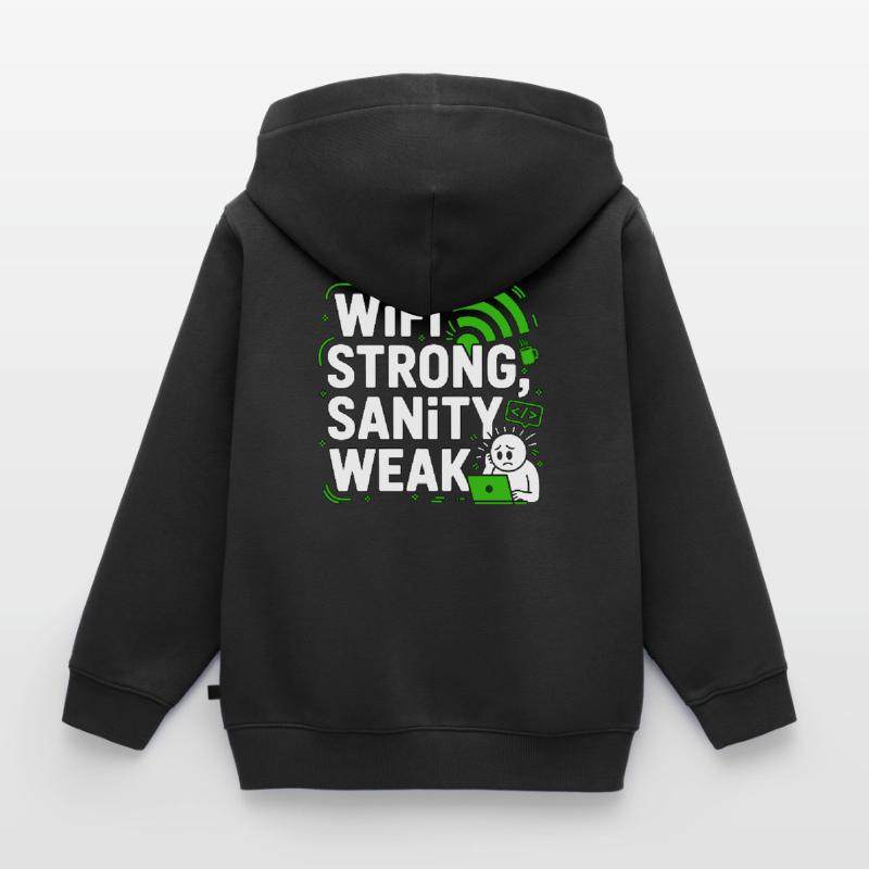 Remote Developer WiFi Strong Software Engineering Kinder Premium Organic Zip Hoodie