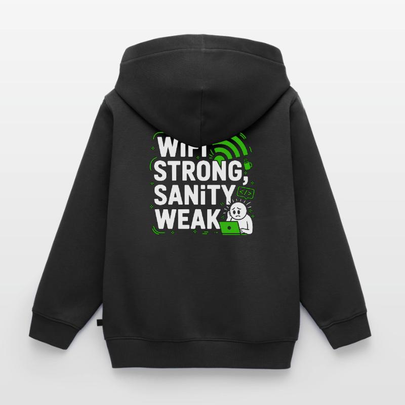 Remote Developer WiFi Strong Software Engineering Kinder Premium Organic Zip Hoodie