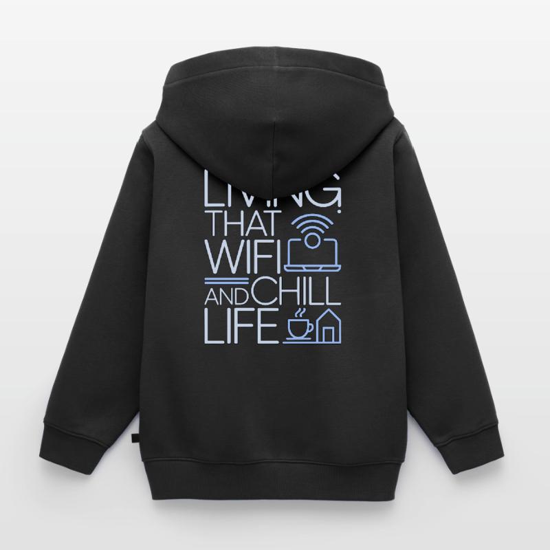 Remote Developer Living That WiFi Web Developer Kinder Premium Organic Zip Hoodie