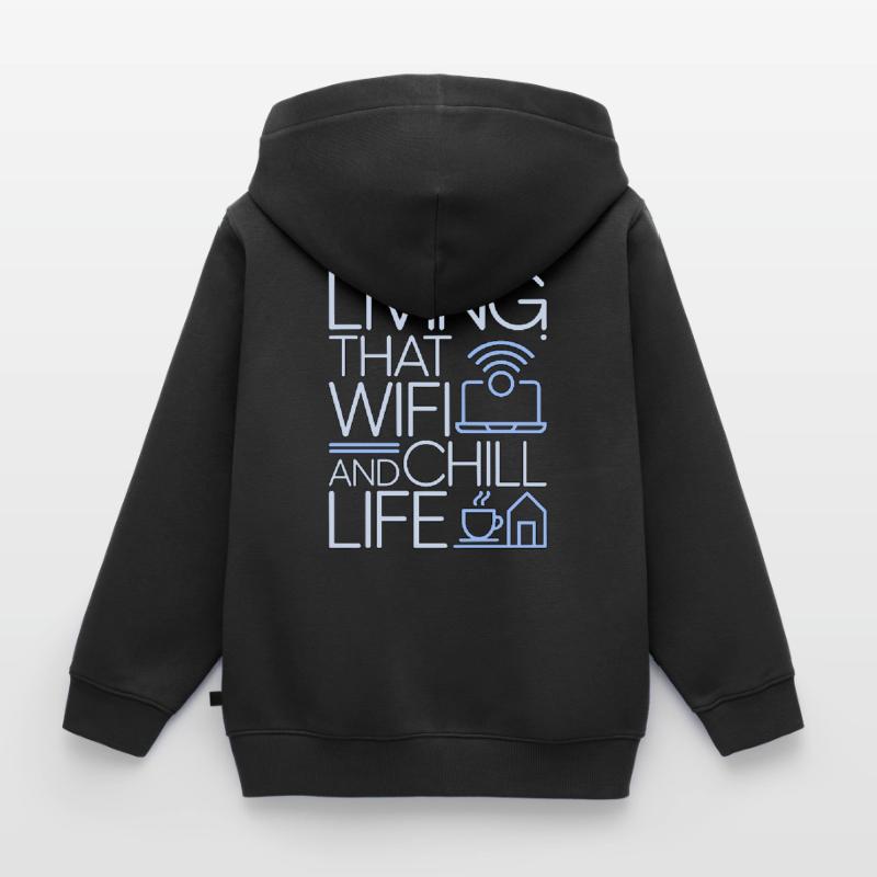 Remote Developer Living That WiFi Web Developer Kinder Premium Organic Zip Hoodie