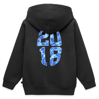 8 JAHRE ALT 2018 8. GEBURTSTAG - Kinder Premium Organic Zip Hoodie - Schwarz - Hinten - AI Model Kid Male (0cm)