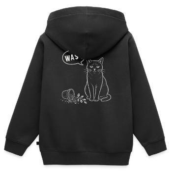 Chat Quel Pot de Fleurs Chemise Humoristique - Sweat Premium à capuche zippé enfant bio - noir - Dos - AI Model Kid Male (0cm)