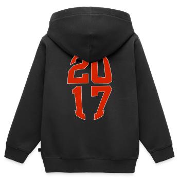 9 JAHRE ALT 2017 9. GEBURTSTAG - Kinder Premium Organic Zip Hoodie - Schwarz - Hinten - AI Model Kid Male (0cm)