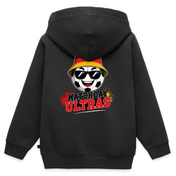 Matchday Ultras Fußball Fan Deutschland - Kinder Premium Organic Zip Hoodie - Schwarz - Hinten - AI Model Kid Male (0cm)