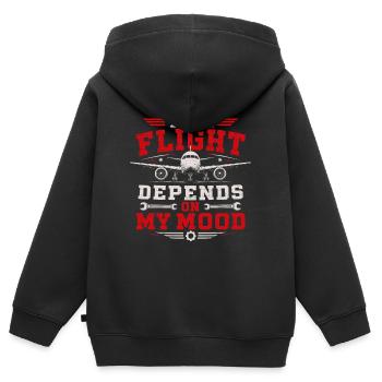 Wartungstechniker Flugzeug Und Luftfahrt - Kinder Premium Organic Zip Hoodie - Schwarz - Hinten - AI Model Kid Male (0cm)
