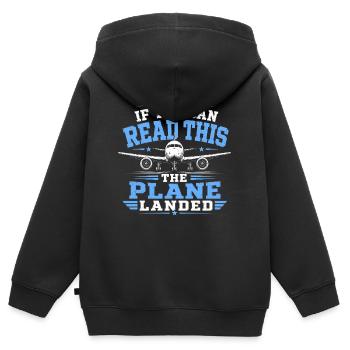 Flugzeug Mechanik Luftfahrt Instandhaltung - Kinder Premium Organic Zip Hoodie - Schwarz - Hinten - AI Model Kid Male (0cm)