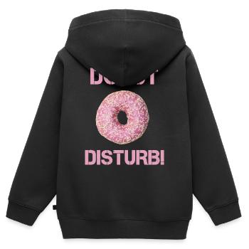 Donut Disturb pour se détendre et grignoter un design - Sweat Premium à capuche zippé enfant bio - noir - Dos - AI Model Kid Male (0cm)