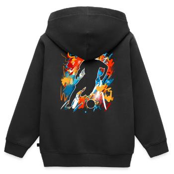 Soccer Soccer Players Playing Soccer - Kids Premium Organic Zip-up Hoodie - black - Back - AI Model Kid Male (0cm)