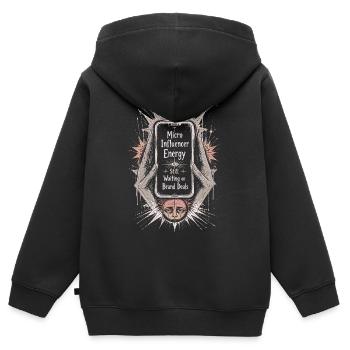 Micro Influencer Creator Energy Retro Phone Art - Kids Premium Organic Zip-up Hoodie - black - Back - AI Model Kid Male (0cm)
