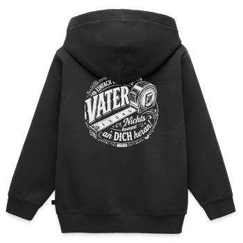 Bester Vater Papa - Kinder Premium Organic Zip Hoodie - Schwarz - Hinten - AI Model Kid Male (0cm)