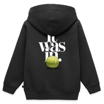 It Was In Tennis Ball | Humor Sport Match - Kids Premium Organic Zip-up Hoodie - black - Back - AI Model Kid Male (0cm)
