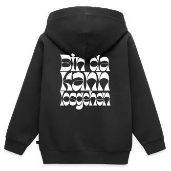 I'm here to go | Motivation Saying - Kids Premium Organic Zip-up Hoodie - black - Back - AI Model Kid Male (0cm)