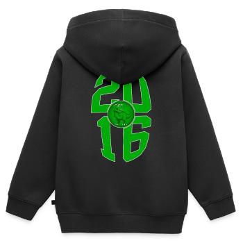 2016 DINO 10 YEARS DINOSAUR 10TH BIRTHDAY - Kids Premium Organic Zip-up Hoodie - black - Back - AI Model Kid Male (0cm)