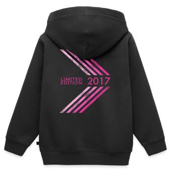 Édition limitée 2017 Birthday Girl - Sweat Premium à capuche zippé enfant bio - noir - Dos - AI Model Kid Male (0cm)