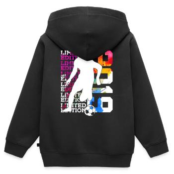 7E ANNIVERSAIRE FOOTBALL 2019 ÉDITION LIMITÉE - Sweat Premium à capuche zippé enfant bio - noir - Dos - AI Model Kid Male (0cm)