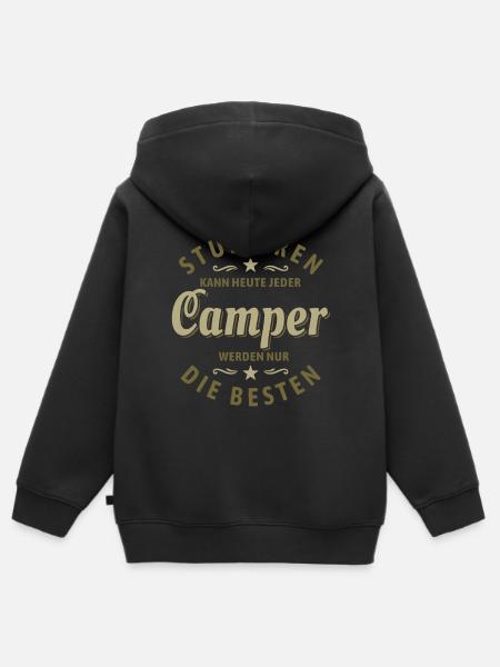 Studieren kann jeder | Camper Spruch - Kinder Premium Organic Zip Hoodie - Schwarz