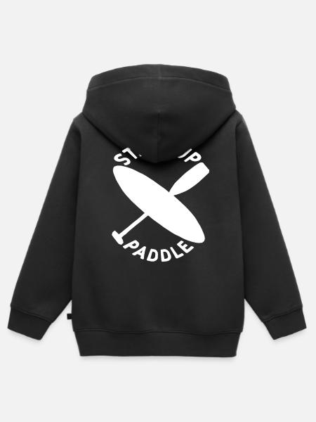 Stand-up-Paddleboard weiß - Kinder Premium Organic Zip Hoodie - Schwarz