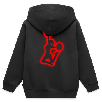 Pom-pom girls Girls Girls Cheerleaders - Sweat Premium à capuche zippé enfant bio - noir - Dos - AI Model Kid Male (0cm)