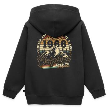 1966 Vintage Vintage Birthday Gift Retro - Kids Premium Organic Zip-up Hoodie - black - Back - AI Model Kid Male (0cm)