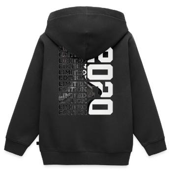 6E ANNIVERSAIRE 2020 ÉDITION LIMITÉE - Sweat Premium à capuche zippé enfant bio - noir - Dos - AI Model Kid Male (0cm)