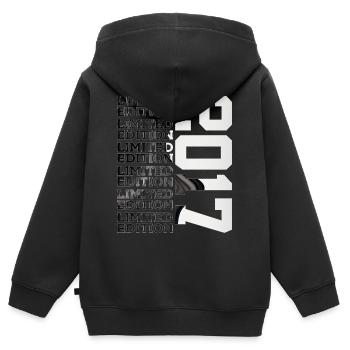 9 YEARS OLD LIMITED EDITION 2017 9TH BIRTHDAY - Kids Premium Organic Zip-up Hoodie - black - Back - AI Model Kid Male (0cm)