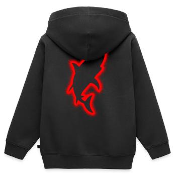 Haifisch Haie Herren Kinder Jungen Hai - Kinder Premium Organic Zip Hoodie - Schwarz - Hinten - AI Model Kid Male (0cm)
