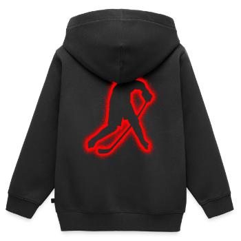 Eishockey Eishockeyspieler Torwart Kinder Hockey - Kinder Premium Organic Zip Hoodie - Schwarz - Hinten - AI Model Kid Male (0cm)