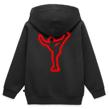 Eislaufen Eiskunstläuferin Mädchen Eiskunstlauf - Kinder Premium Organic Zip Hoodie - Schwarz - Hinten - AI Model Kid Male (0cm)