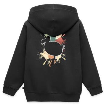 Dodo - Kinder Premium Organic Zip Hoodie - Schwarz - Hinten - AI Model Kid Male (0cm)