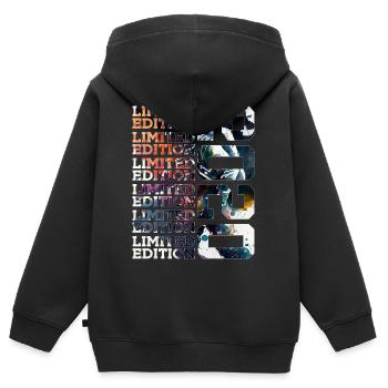 WELTRAUM 6 JAHRE 2020 ASTRONAUT 6. GEBURTSTAG - Kinder Premium Organic Zip Hoodie - Schwarz - Hinten - AI Model Kid Male (0cm)