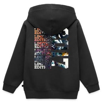 WELTRAUM 9 JAHRE 2017 ASTRONAUT 9. GEBURTSTAG - Kinder Premium Organic Zip Hoodie - Schwarz - Hinten - AI Model Kid Male (0cm)