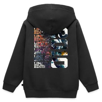 WELTRAUM 16 JAHRE 2010 ASTRONAUT 16. GEBURTSTAG - Kinder Premium Organic Zip Hoodie - Schwarz - Hinten - AI Model Kid Male (0cm)