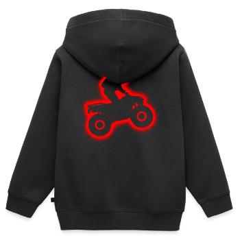 Quad ATV Motocross Kinder Herren Jungen Offroad - Kinder Premium Organic Zip Hoodie - Schwarz - Hinten - AI Model Kid Male (0cm)