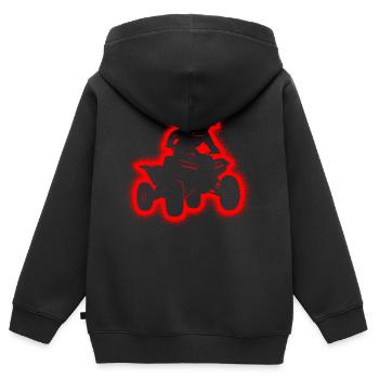 Quad ATV Motocross Kinder Jungen Herren Offroad - Kinder Premium Organic Zip Hoodie - Schwarz - Hinten - AI Model Kid Male (0cm)
