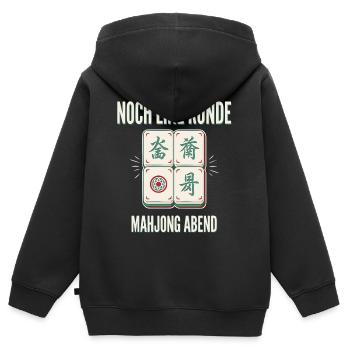 Noch eine Runde Mahjong Abend - Kinder Premium Organic Zip Hoodie - Schwarz - Hinten - AI Model Kid Male (0cm)