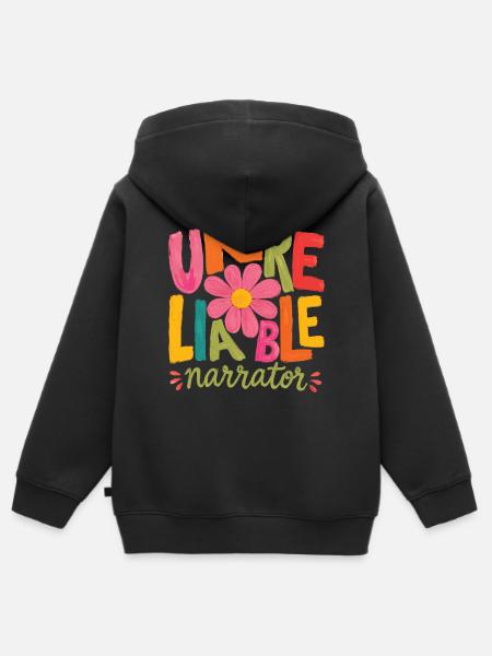 Unzuverlässiger Erzähler, Buchliebhaber, Autor - Kinder Premium Organic Zip Hoodie - Schwarz