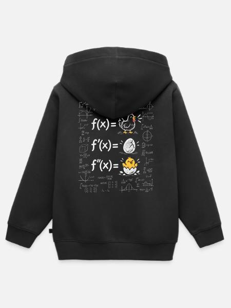 Von Chickenulus abgeleiteter Kalkül - Kinder Premium Organic Zip Hoodie - Schwarz
