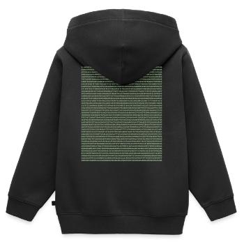 2399 Ziffern von Pi - Kinder Premium Organic Zip Hoodie - Schwarz - Hinten - AI Model Kid Male (0cm)