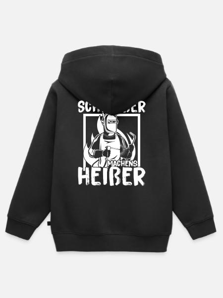 Schweißer machens heißer - Kinder Premium Organic Zip Hoodie - Schwarz