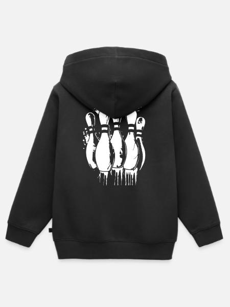 Kegelsport - Kinder Premium Organic Zip Hoodie - Schwarz