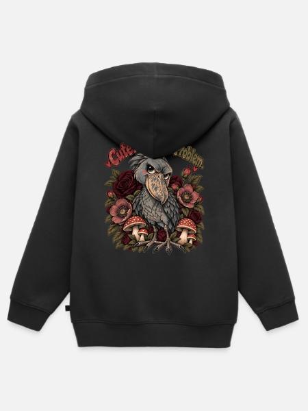 Schuhschnabel – Süß? Du hast ein Problem - Kinder Premium Organic Zip Hoodie - Schwarz