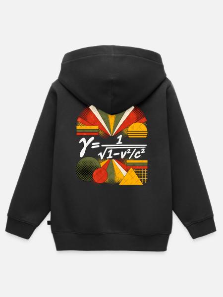 Lorentz-Faktor – Physikalische Gleichung - Kinder Premium Organic Zip Hoodie - Schwarz